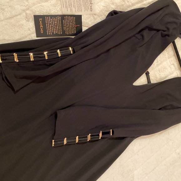 Buckle Trim Deep V Gown - Picture 4 of 4